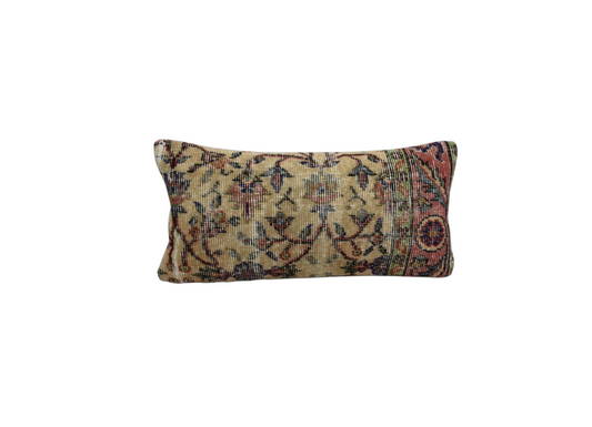 Vintage El Dokuma Dekoratif Lumbar Halı Kırlent Yastık Kılıfı 6173