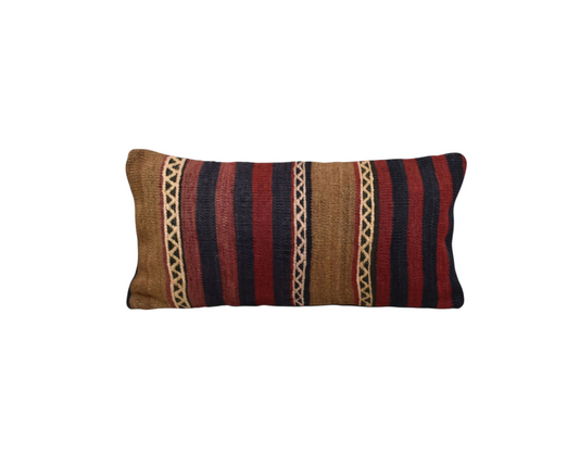 Yeni El Dokuma Dekoratif Lumbar Kilim Kırlent Yastık Kılıfı 6177