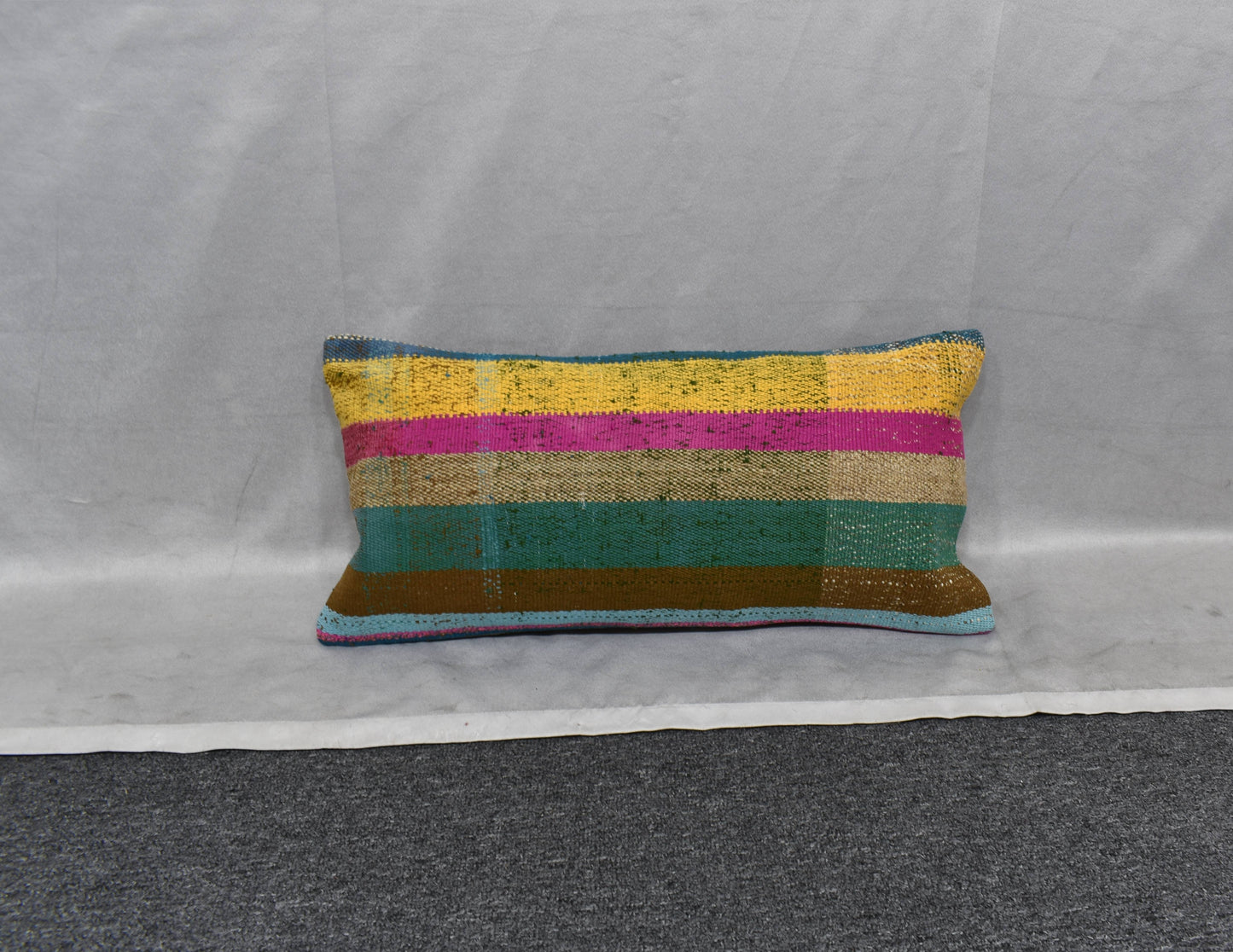 Yeni El Dokuma Dekoratif Lumbar Kilim Kırlent Yastık Kılıfı 6180