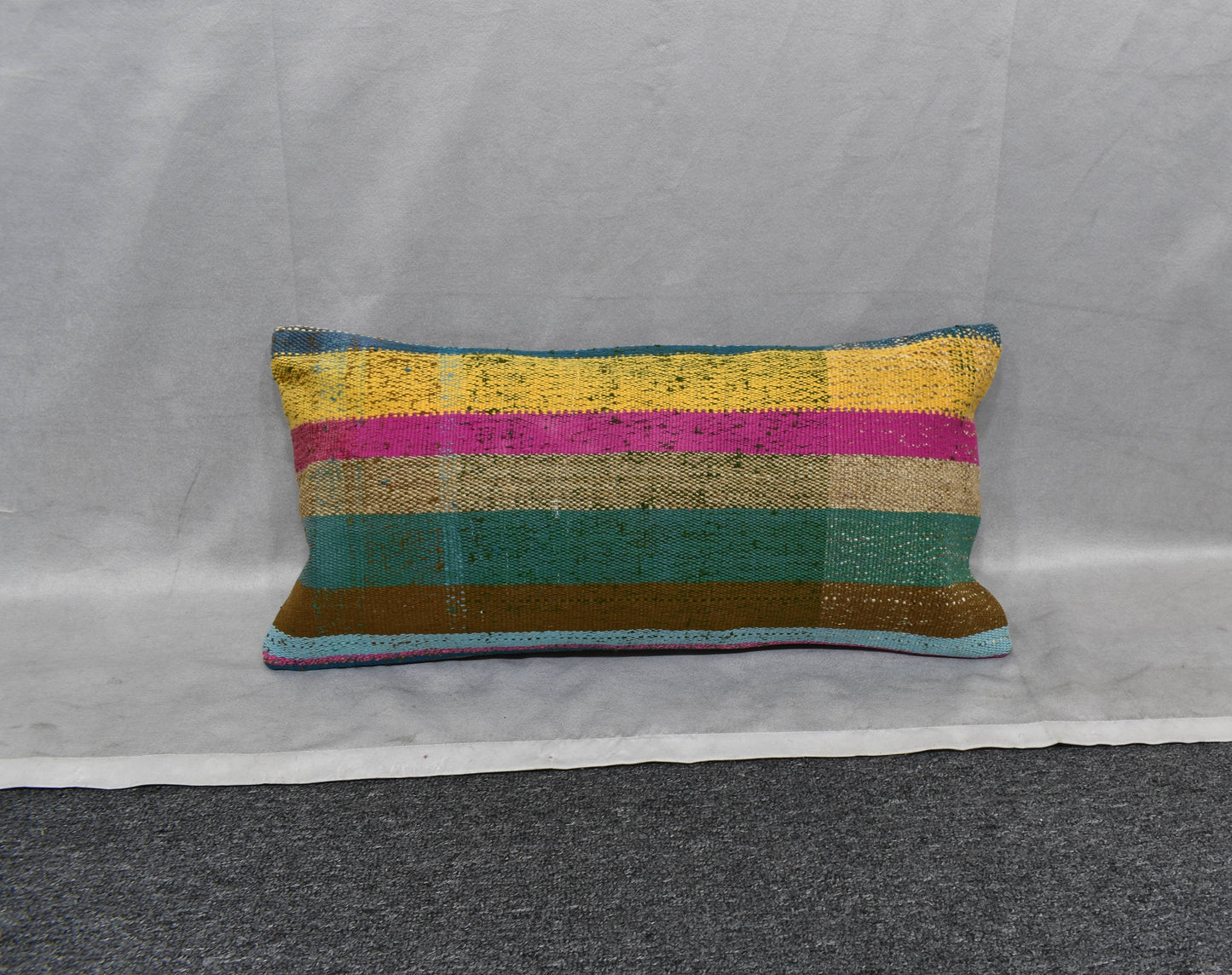 Yeni El Dokuma Dekoratif Lumbar Kilim Kırlent Yastık Kılıfı 6180