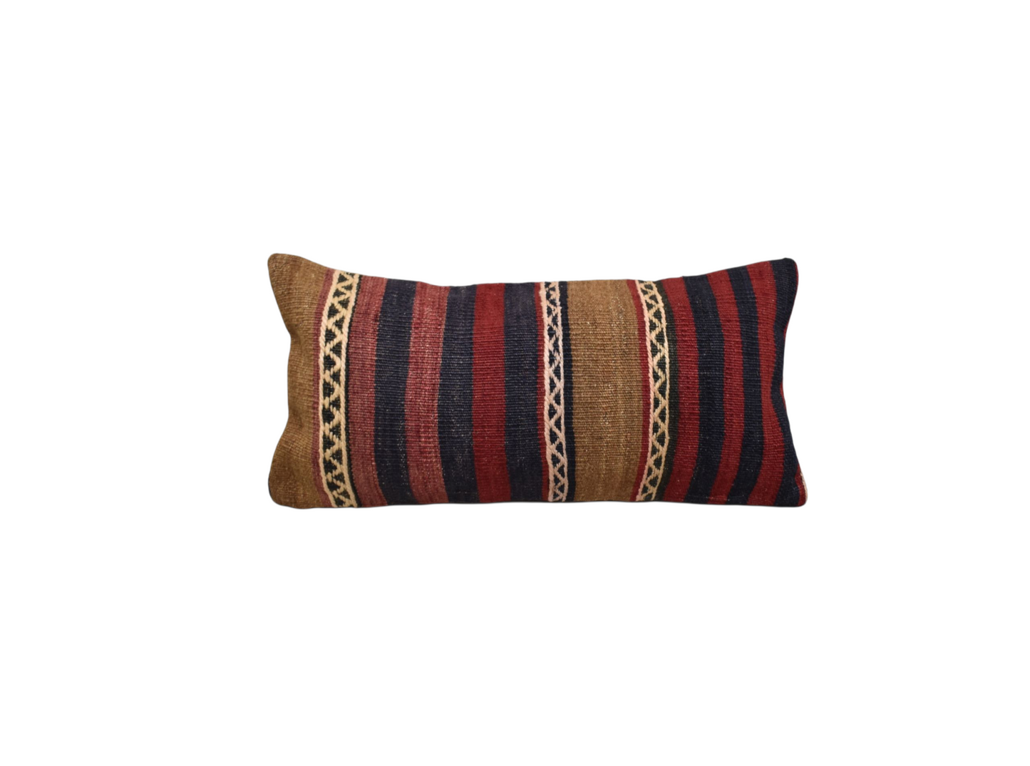 Yeni El Dokuma Dekoratif Lumbar Kilim Kırlent Yastık Kılıfı 6181
