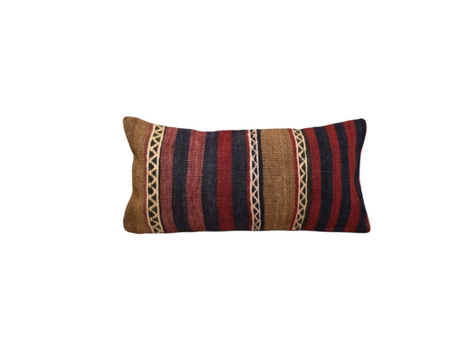 Yeni El Dokuma Dekoratif Lumbar Kilim Kırlent Yastık Kılıfı 6181
