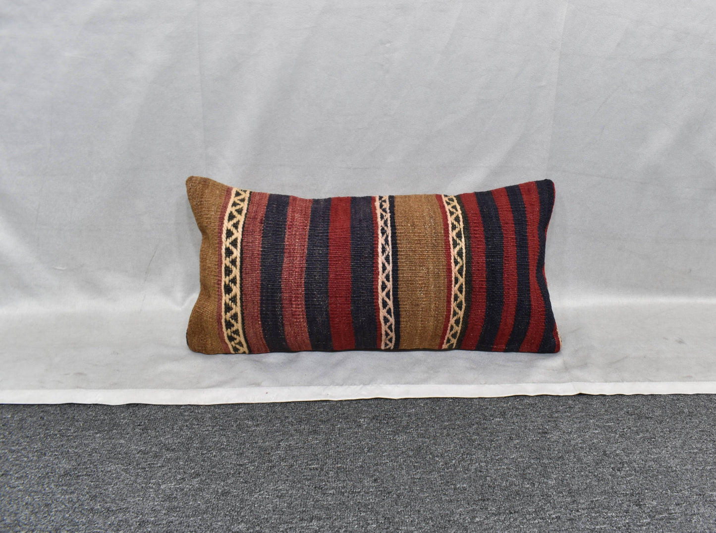 Yeni El Dokuma Dekoratif Lumbar Kilim Kırlent Yastık Kılıfı 6181