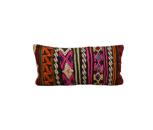 Yeni El Dokuma Dekoratif Lumbar Kilim Kırlent Yastık Kılıfı 6183