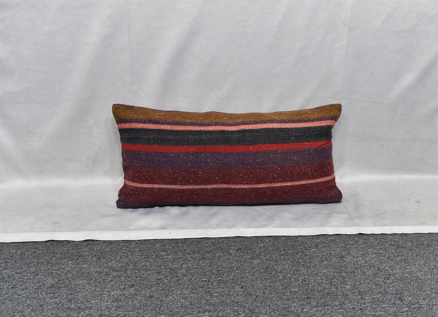 Yeni El Dokuma Dekoratif Lumbar Kilim Kırlent Yastık Kılıfı 6185