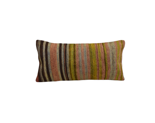 Yeni El Dokuma Dekoratif Lumbar Kilim Kırlent Yastık Kılıfı 6186