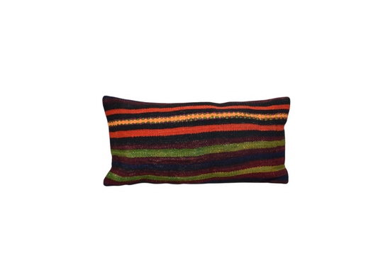 Yeni El Dokuma Dekoratif Lumbar Kilim Kırlent Yastık Kılıfı 6196
