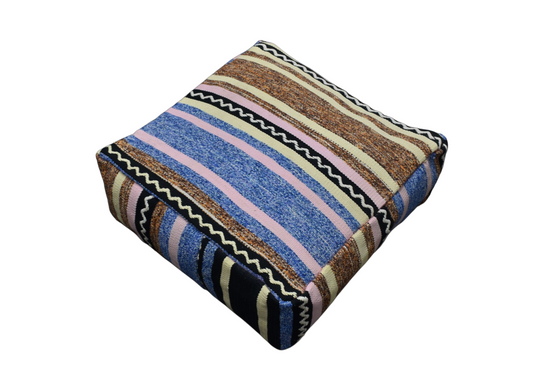 Yeni El Dokuma Dekoratif Puf Köşe Minderi Kırlent Kılıfı Kilim 6222