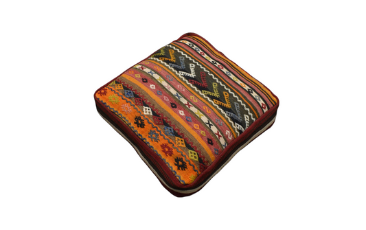 Yeni El Dokuma Dekoratif Puf Köşe Minderi Kırlent Kılıfı Kilim 6223