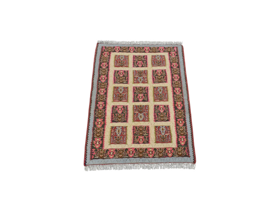 El Dokuma Otantik Pastel İran Sine Yün Kilim 6271