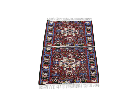 El Dokuma Benzersiz İran Sine Yün Kilim 6276