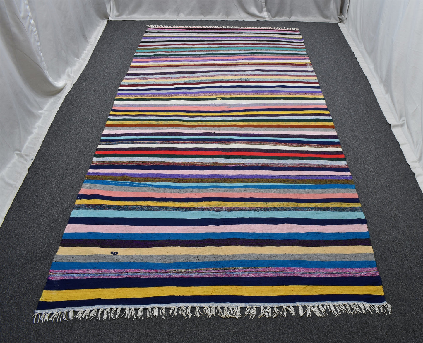 Yeni El Dokuma Yekpare Tek Parça Bukleli Pamuklu Kilim 6286