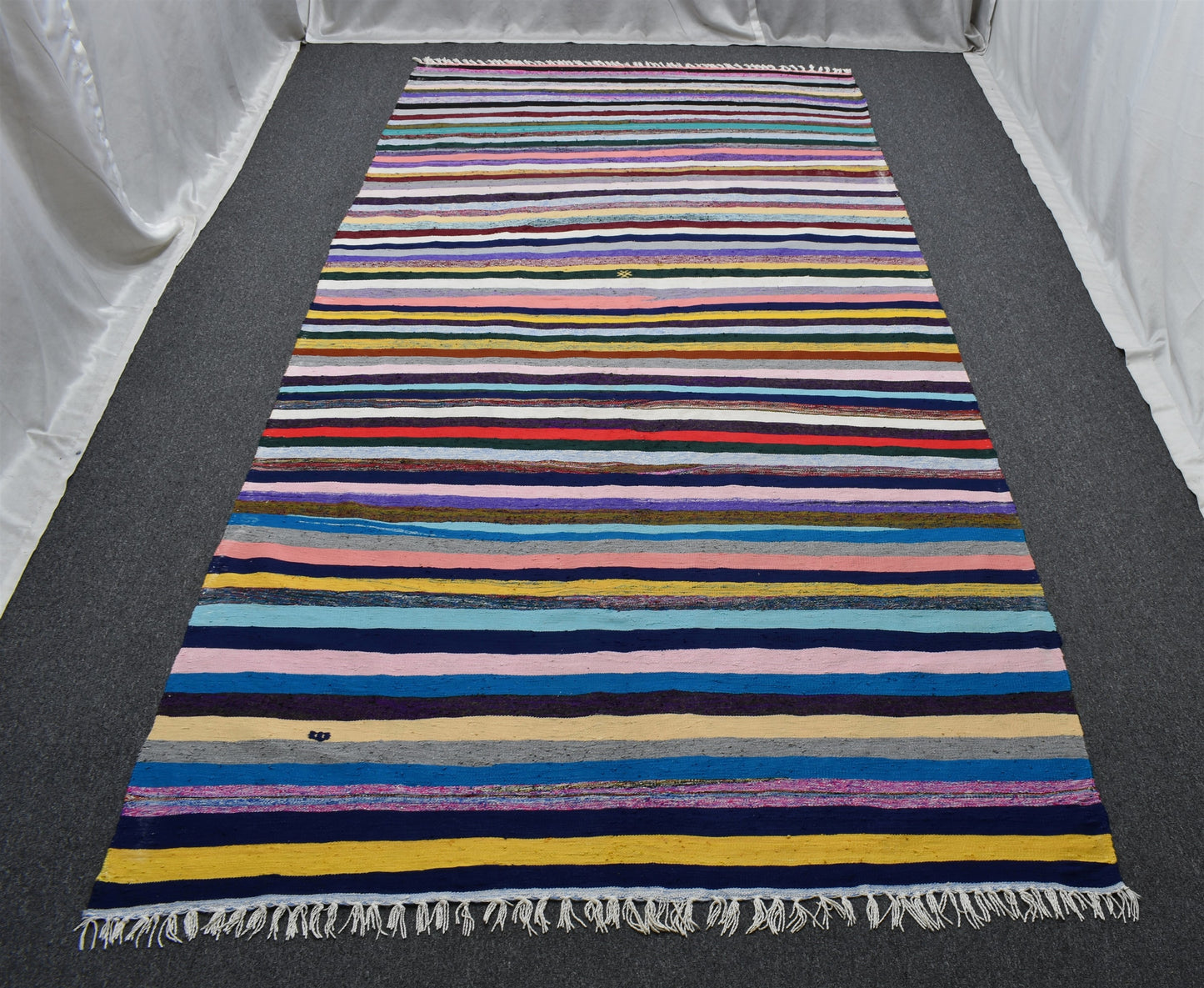 Yeni El Dokuma Yekpare Tek Parça Bukleli Pamuklu Kilim 6286