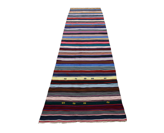 Yeni El Dokuma Otantik Bukleli Pamuklu Yolluk Kilim 6289