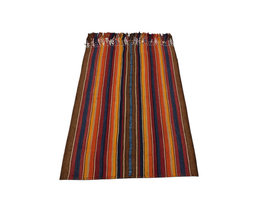 Antika El Dokuma Çubuklu Yörük Yün Kilim 6292