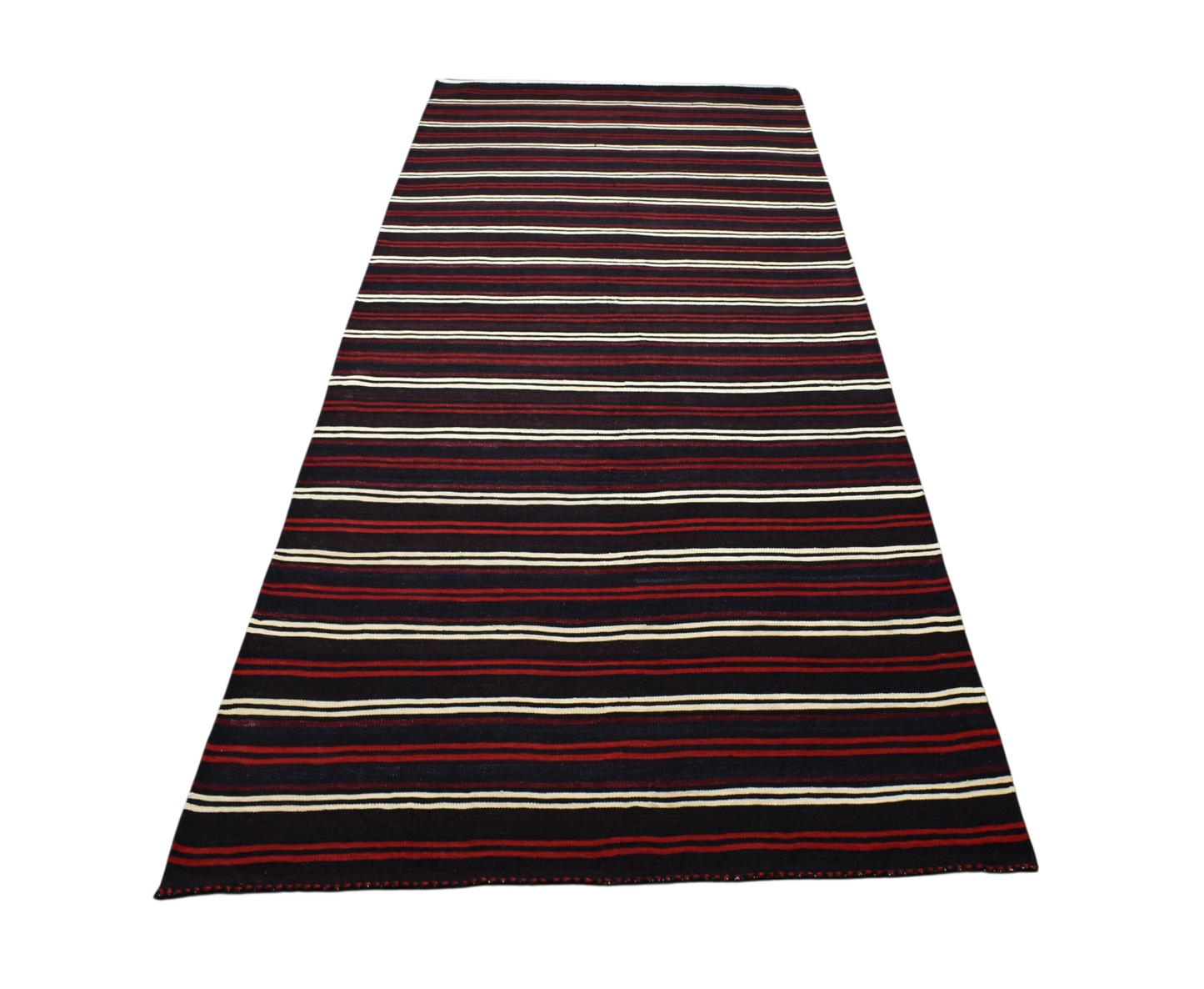 Yeni El Dokuma İnce Çubuklu Yağcıbedir Balıkesir Yün Kilim 6295