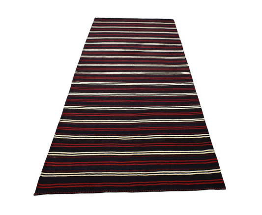 Yeni El Dokuma İnce Çubuklu Yağcıbedir Balıkesir Yün Kilim 6295