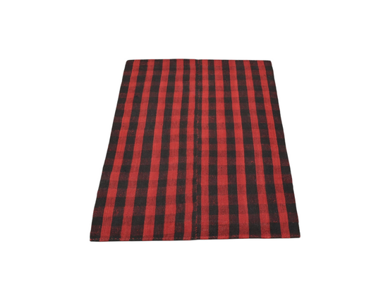 El Dokuma Ender Ekoseli Sofra Yün Kilim 6306