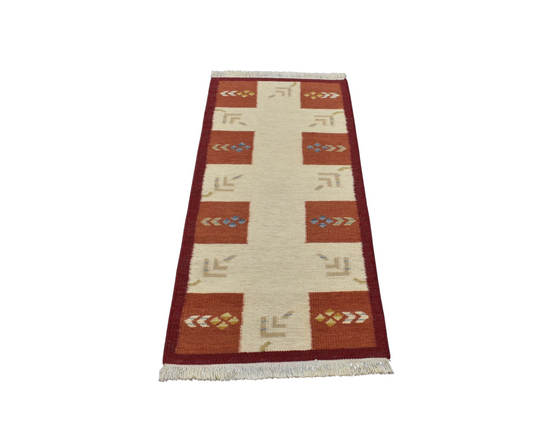 Yeni El Dokuma Modern Özel Tasarım Yolluk Yün Kilim 6308