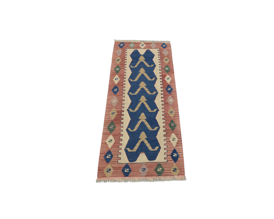 El Dokuma Enfes Batı Anadolu Mini Yolluk Yün Kilim 6309