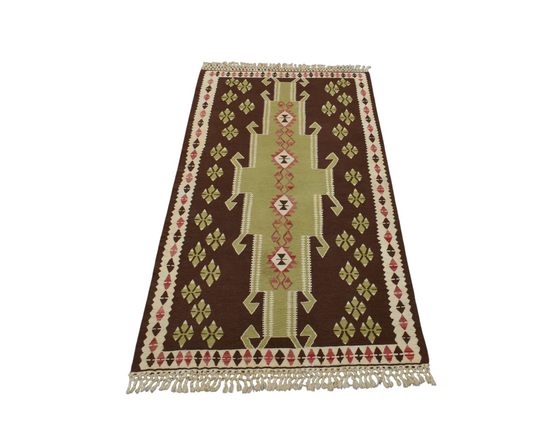 El Dokuma Başyapıt Afgan Yün Kilim 6312