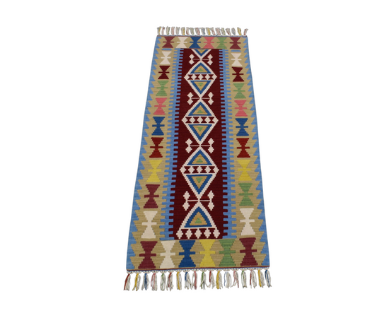 Yeni El Dokuma Pınarbaşı Kayseri Yün Mini Yolluk Kilim 6313