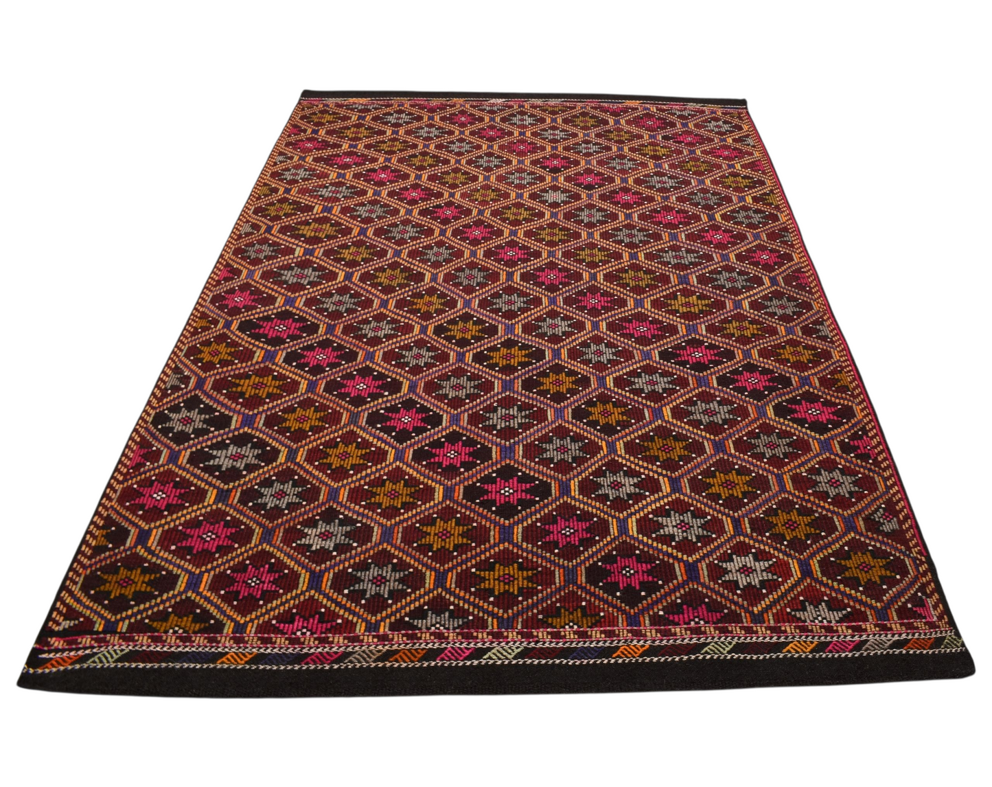 Yeni El Dokuması Devasa Karapınar Yörük Yün Cecim Kilim 6317
