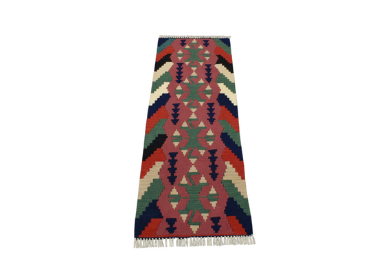 Yeni El Dokuma Seçkin Kayseri Yün Mini Yolluk Kilim 6318