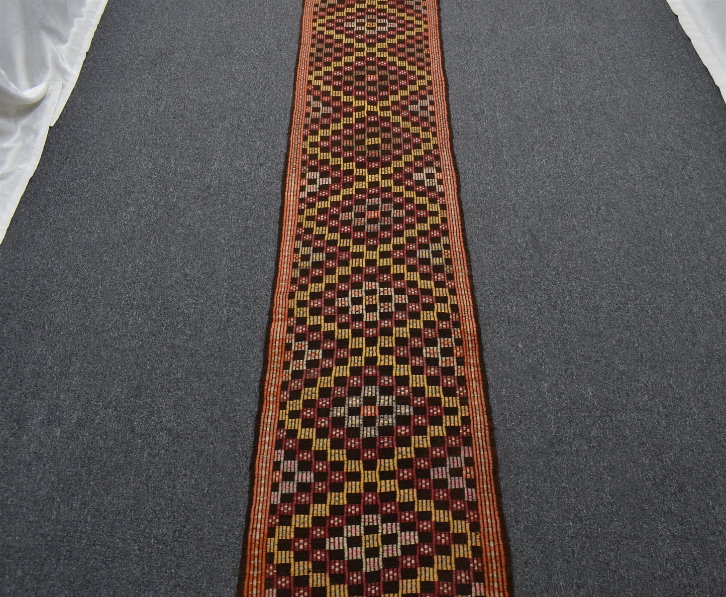 El Dokuma Ender Geometrik Yörük Cecim Yolluk Yün Kilim 6328
