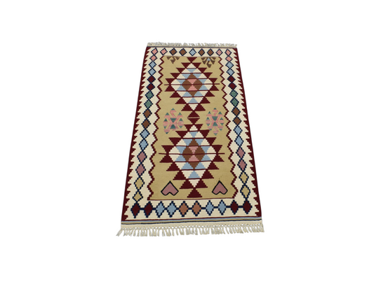 Yeni El Dokuma Otantik Yahyalı Yün Kilim 6341