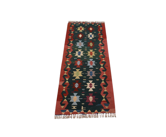 El Dokuma Otantik Mini Yolluk Yün Kilim 6348