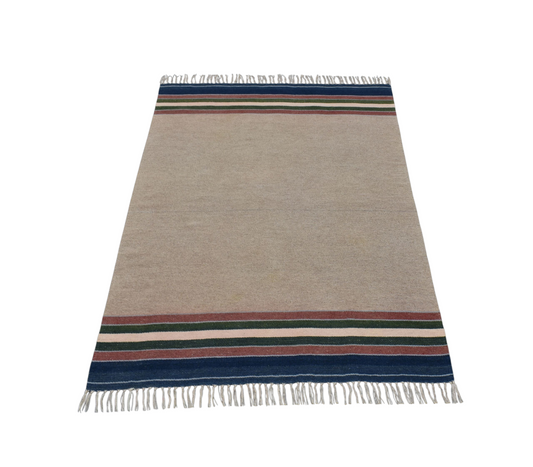 El Dokuma Şaheser Tek Renk Balıkesir Yün Kilim 6359