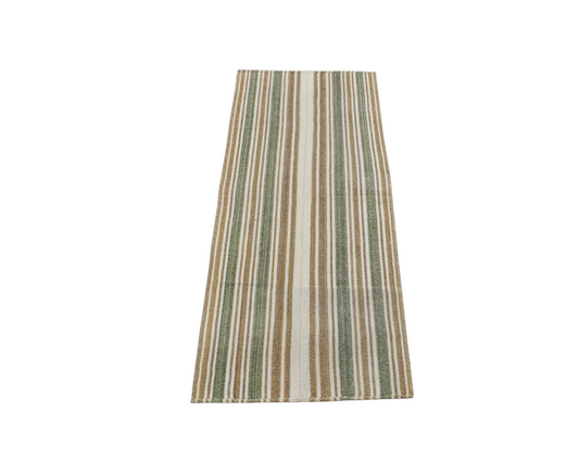 Yeni El Dokuma Nadide Ak Pamuklu Yörük Yün Yolluk Kilim 6395