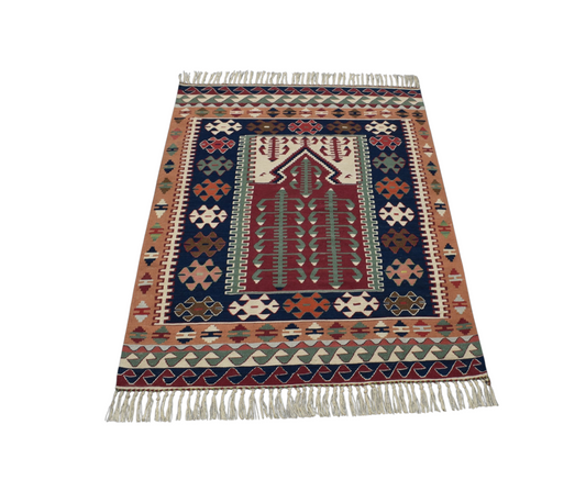 Yeni El Dokuma Otantik Balıkesir Yörük Yün Kilim 6406
