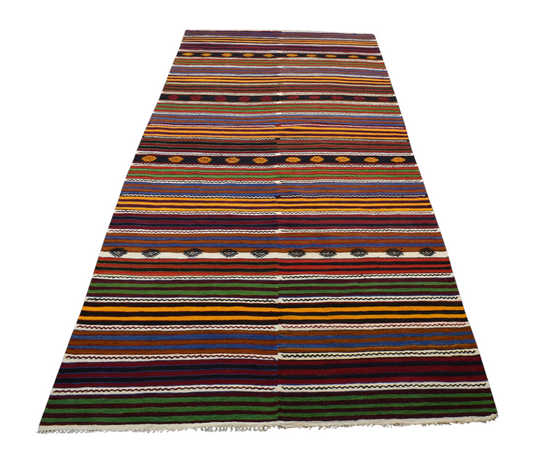 El Dokuma İhtişamlı Otantik Sivas Yün Kilim 6409