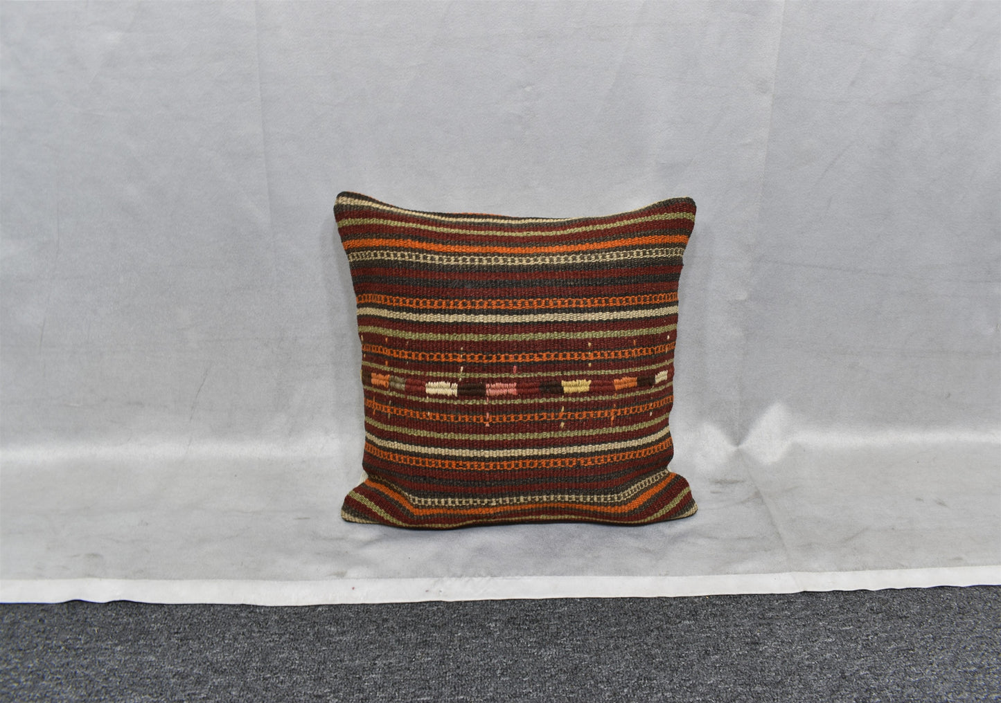 Yeni El Dokuma Dekoratif Kilim Kırlent Yastık Kılıfı 6416