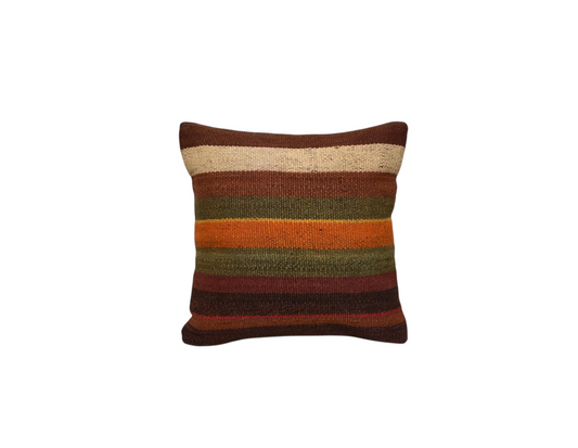 Yeni El Dokuma Dekoratif Kilim Kırlent Yastık Kılıfı 6418