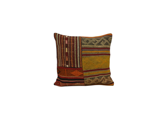 Yeni El Dokuma Dekoratif Kilim Kırlent Yastık Kılıfı 6421