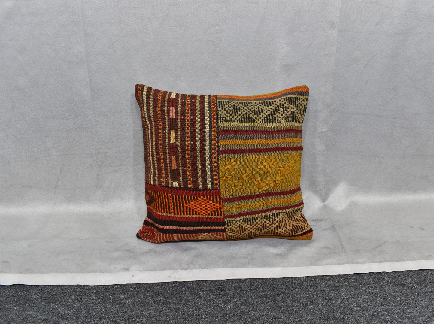 Yeni El Dokuma Dekoratif Kilim Kırlent Yastık Kılıfı 6421