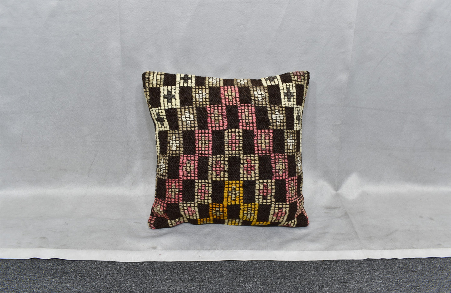 Yeni El Dokuma Dekoratif Kilim Kırlent Yastık Kılıfı 6427