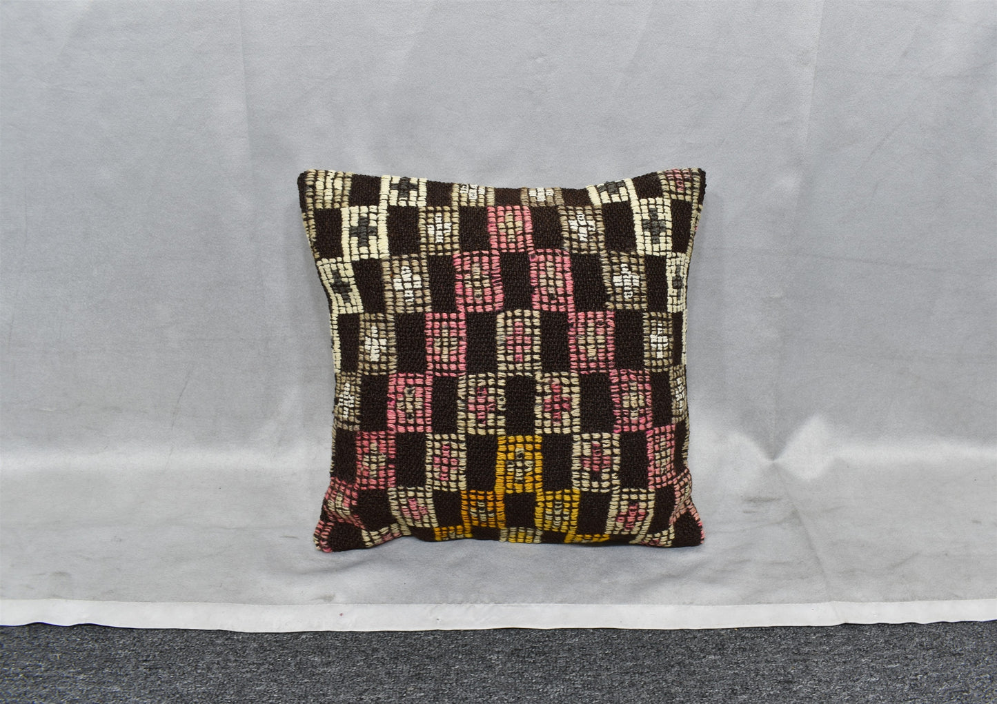 Yeni El Dokuma Dekoratif Kilim Kırlent Yastık Kılıfı 6427