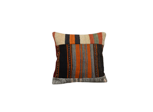 Yeni El Dokuma Patchwork Kırkyama Dekoratif Kilim Kırlent Yastık Kılıfı 6436