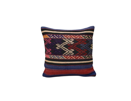 Yeni El Dokuma Dekoratif Kilim Kırlent Yastık Kılıfı 6438