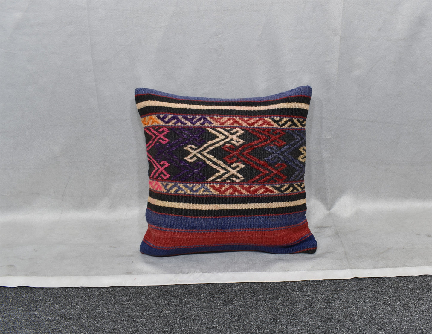 Yeni El Dokuma Dekoratif Kilim Kırlent Yastık Kılıfı 6438