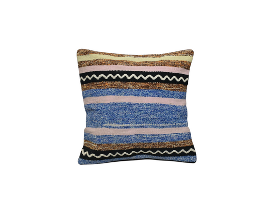 Yeni El Dokuma Dekoratif Kilim Kırlent Yastık Kılıfı 6439