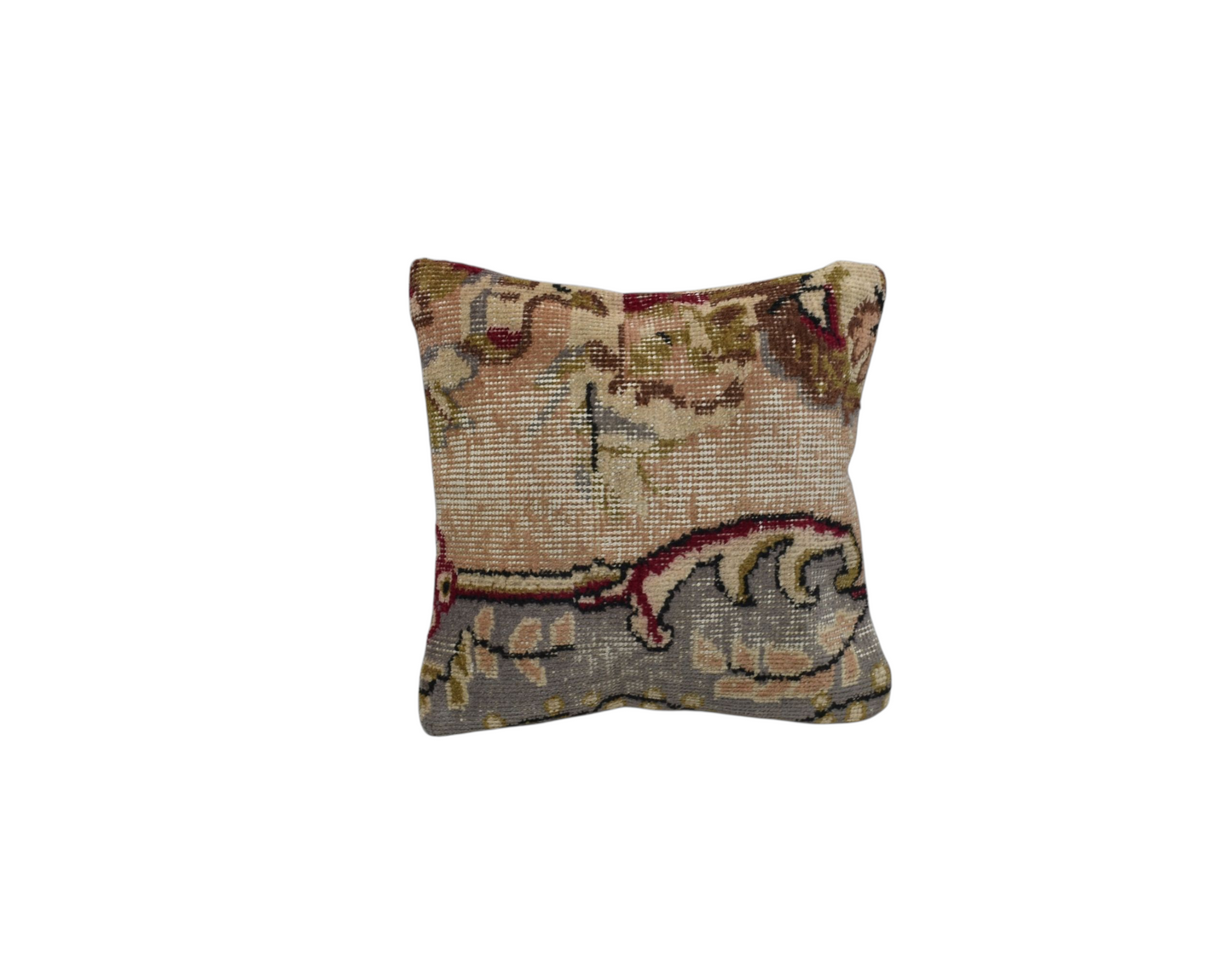 Vintage El Dokuma Dekoratif Halı Kırlent Yastık Kılıfı 6458