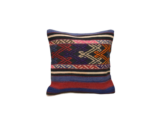 Yeni El Dokuma Dekoratif Kilim Kırlent Yastık Kılıfı 6466