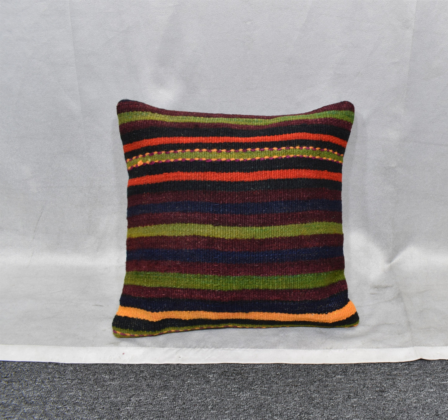 Yeni El Dokuma Dekoratif Kilim Kırlent Yastık Kılıfı 6482