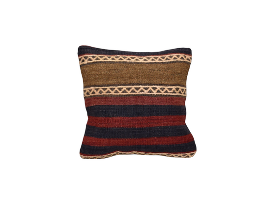 Yeni El Dokuma Dekoratif Kilim Kırlent Yastık Kılıfı 6483