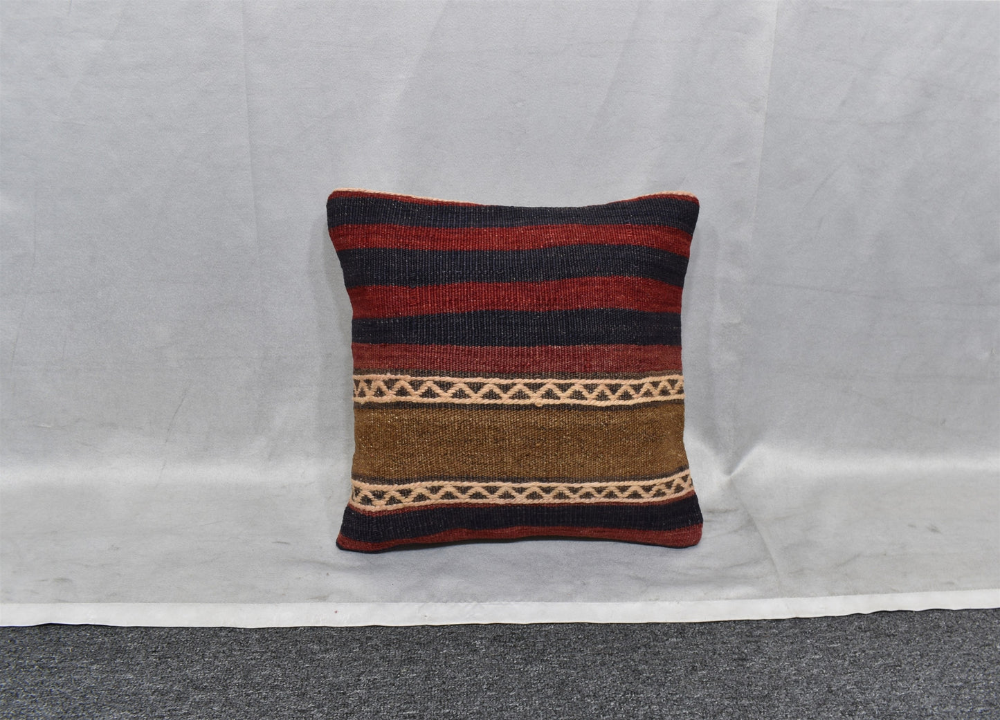 Yeni El Dokuma Dekoratif Kilim Kırlent Yastık Kılıfı 6491